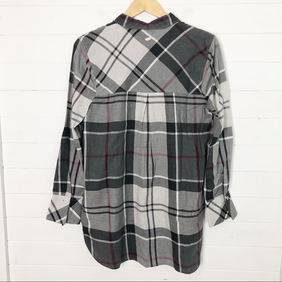 Barbour Glenn Cotton Tunic Juniper Winter Tartan Button Down - Picture 4 of 7